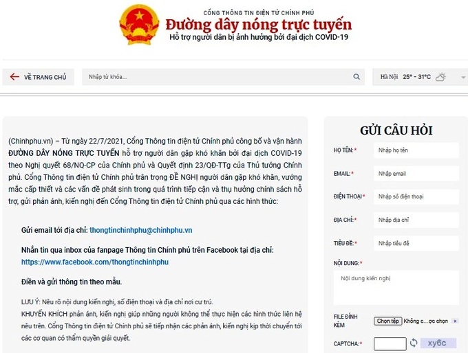 Đường dây nóng trực tuyến hỗ trợ người dân theo Nghị quyết 68 của Chính phủ - Ảnh 1.