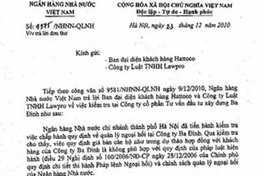 Cấm chủ dự án Hattoco bán nhà theo giá USD