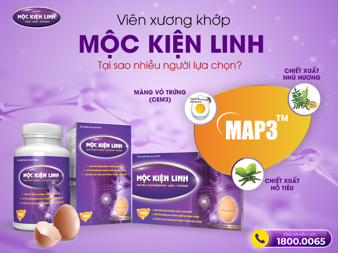 7 lý do người bị viêm khớp, thoái hóa khớp nên lựa chọn viên xương khớp Mộc kiện linh - 1 7 lý do người bị viêm khớp, thoái hóa khớp nên lựa chọn viên xương khớp Mộc kiện linh - 1