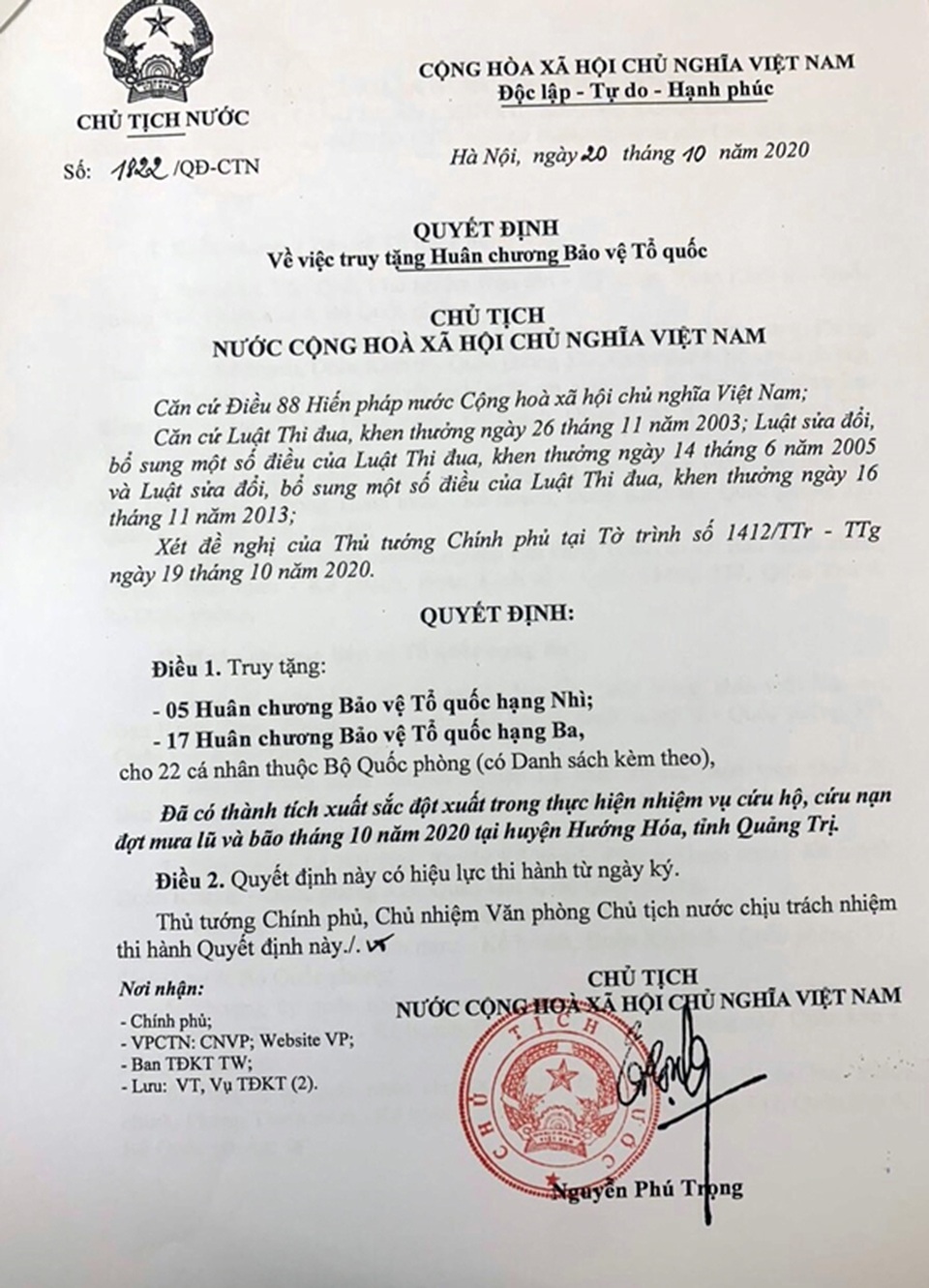 Cấp “Bằng Tổ quốc ghi công” cho 22 liệt sĩ Đoàn Kinh tế - Quốc phòng 337 - 1 Cấp “Bằng Tổ quốc ghi công” cho 22 liệt sĩ Đoàn Kinh tế - Quốc phòng 337 - 1