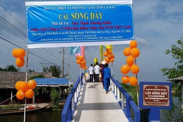 Cầu Sống Đầy ở Cà Mau được khánh thành trước thềm năm mới