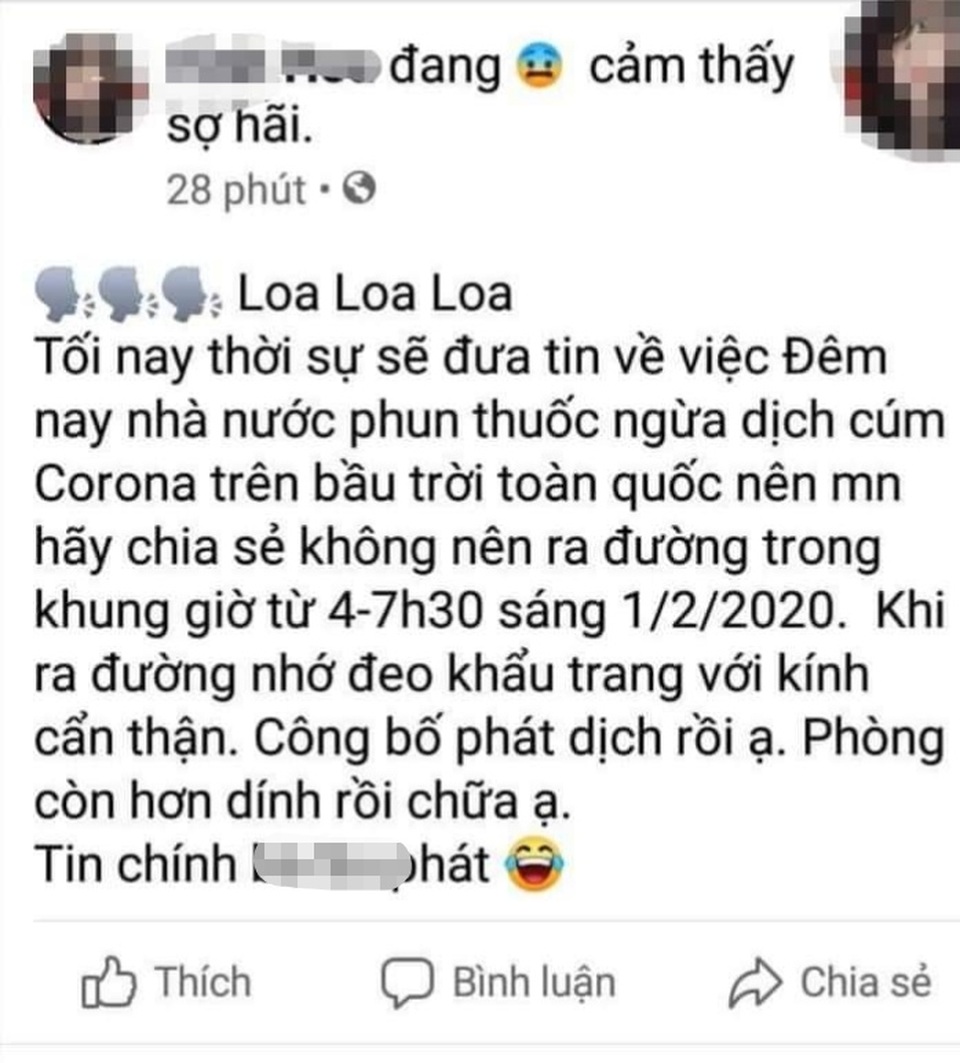 Xử phạt 4 người tung tin sai sự thật về dịch corona - 2 Xử phạt 4 người tung tin sai sự thật về dịch corona - 2