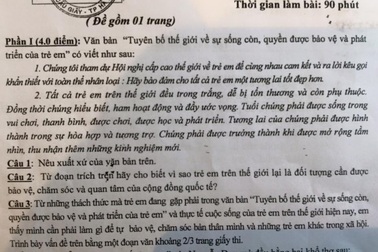 Hà Nội: Đề thi học kỳ chưa đảm bảo tính sư phạm?