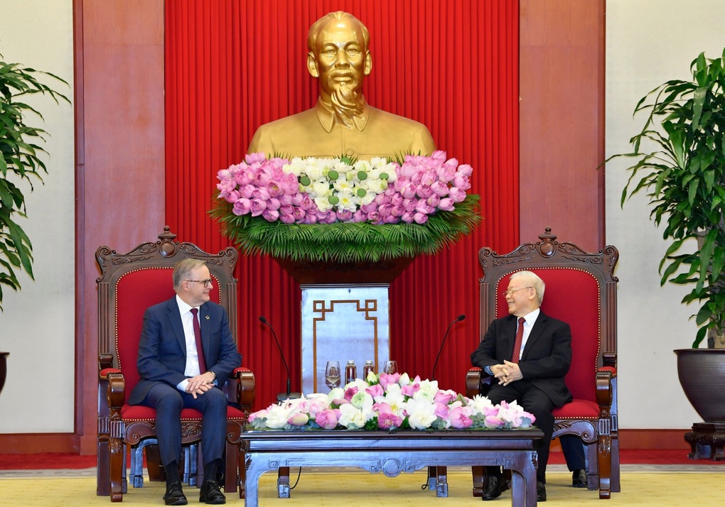 Tổng Bí thư Nguyễn Phú Trọng tiếp Thủ tướng Australia Anthony Albanese - 2 Tổng Bí thư Nguyễn Phú Trọng tiếp Thủ tướng Australia Anthony Albanese - 2