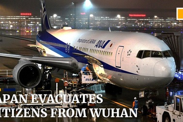 Máy bay chở công dân Nhật Bản từ Vũ Hán về nước