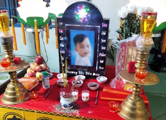 Bé P. đã được gia đình tổ chức hậu sự.