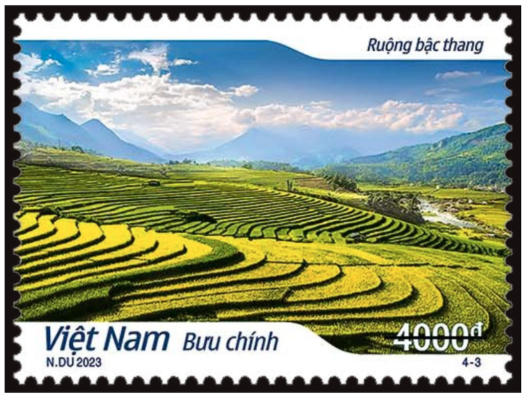 Lào Cai: Phát hành bộ tem in hình ruộng bậc thang Sa Pa - 1 Lào Cai: Phát hành bộ tem in hình ruộng bậc thang Sa Pa - 1