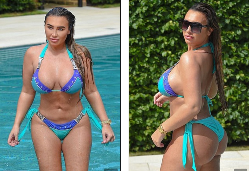 Người đẹp Lauren Goodger quyến rũ bên bể bơi - 3