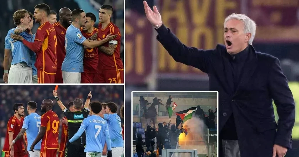 HLV Mourinho lại bị đuổi trong trận cầu có tới 4 thẻ đỏ - 1 HLV Mourinho lại bị đuổi trong trận cầu có tới 4 thẻ đỏ - 1