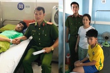 Chiến sỹ công an cứu 2 học sinh đuối nước trên biển