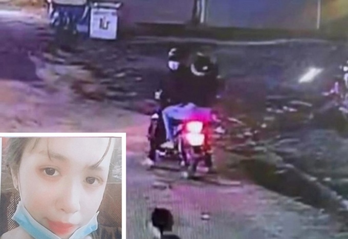 Hình ảnh bé Mai lên xe người đàn ông lạ mất tích nhiều ngày nay. Ảnh cắt từ camera an ninh.