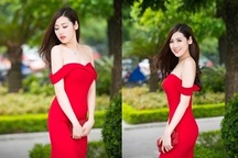 Á hậu Tú Anh "hờ hững" khoe vai trần