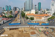 Toàn cảnh công trường Metro số 1 trước khi trả mặt bằng ở trung tâm TPHCM