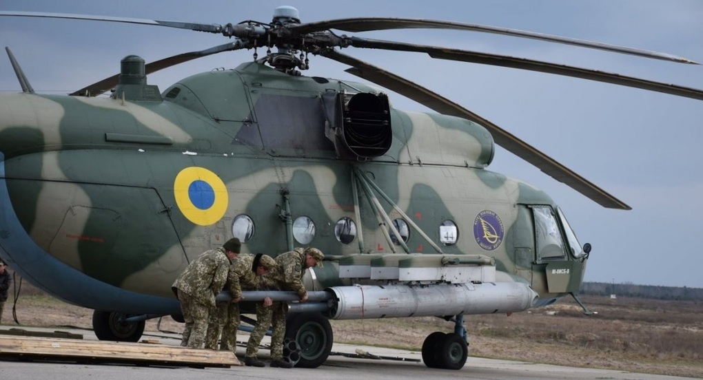 Nỗ lực yểm trợ bộ binh, Ukraine lắp hỏa tiễn hạng nặng lên trực thăng Mi-8 - 1 Nỗ lực yểm trợ bộ binh, Ukraine lắp hỏa tiễn hạng nặng lên trực thăng Mi-8 - 1