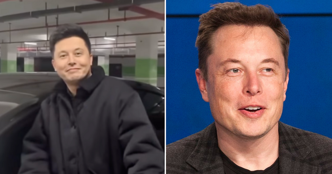 Chàng trai người Trung Quốc khiến dân mạng xôn xao vì gương mặt giống tỷ phú Elon Musk (Ảnh cắt từ clip). Chàng trai người Trung Quốc khiến dân mạng xôn xao vì gương mặt giống tỷ phú Elon Musk (Ảnh cắt từ clip).