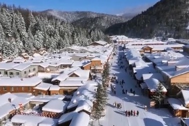 Thị trấn tuyết tuyệt đẹp