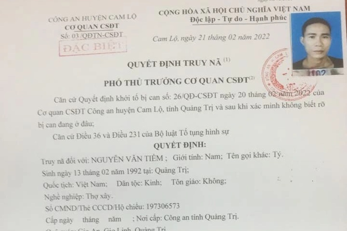 Truy nã 2 bị can khoét tường trốn khỏi trại tạm giam - 2 Truy nã 2 bị can khoét tường trốn khỏi trại tạm giam - 2