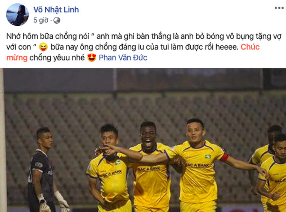 Cầu thủ Phan Văn Đức tặng bàn thắng cho vợ và con theo cách đặc biệt - 5 Cầu thủ Phan Văn Đức tặng bàn thắng cho vợ và con theo cách đặc biệt - 5