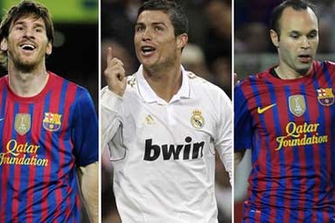 Messi, C.Ronaldo và Iniesta lọt vào danh sách rút gọn “Quả bóng vàng FIFA”