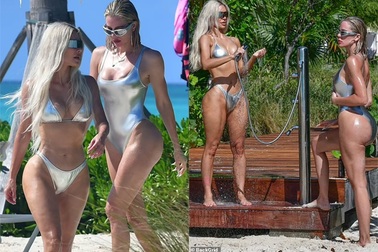 Khlóe khoe dáng bên Kim Kardashian sau tin đồn phẫu thuật thẩm mỹ 12 lần