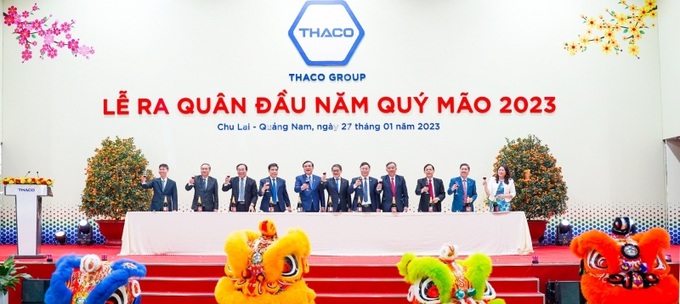Lễ ra quân đầu năm của THACO Group.Doanh số trên 120.000 xe.