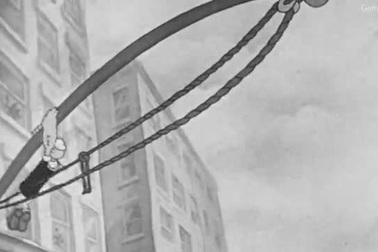 Thủy thủ Popeye ăn rau chân vịt giải cứu cho nàng Olive khỏi Bluto