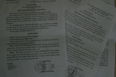 Phê bình 2 Chủ tịch huyện điều chuyển sai hàng chục giáo viên