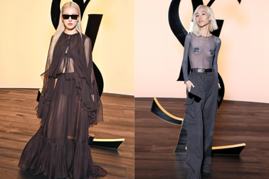 Rosé diện đồ táo bạo, nhiều sao nữ mặc áo xuyên thấu tại show Saint Laurent