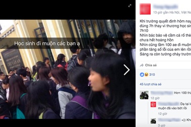 Nhà trường lên tiếng vụ học sinh đứng ngoài vì trường đóng cửa