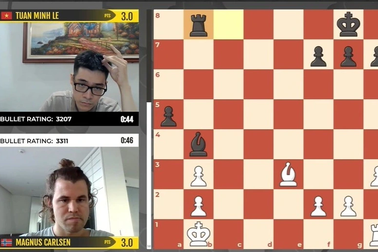 Lê Tuấn Minh thua kịch tính "Vua cờ" Carlsen
