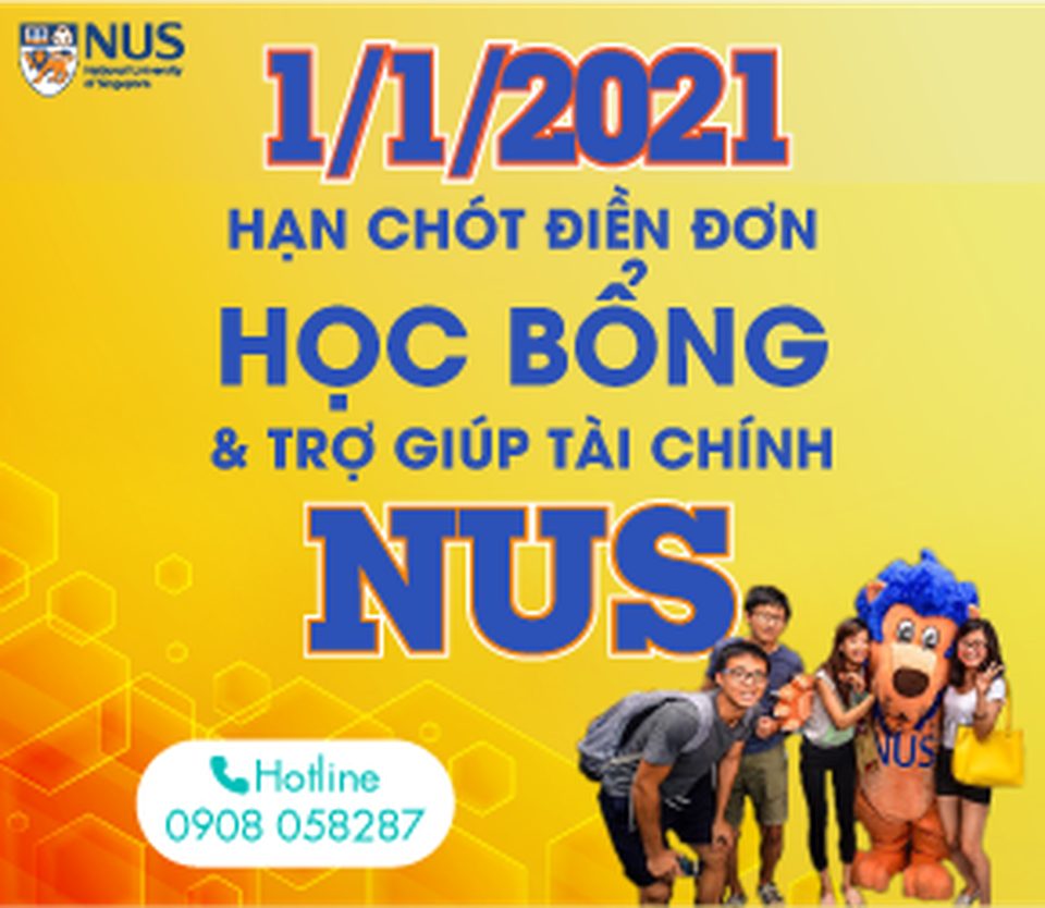 Cơ hội giành Học bổng NUS - Top 25 thế giới - 1 Cơ hội giành Học bổng NUS - Top 25 thế giới - 1
