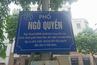 Sai năm sinh Ngô Quyền ở biển tên đường: Hà Nội sửa sai