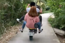 Bốc đầu phô diễn, thanh niên chở bạn gái lao thẳng xuống mương