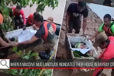 May mắn sống sót sau trận lở đất kinh hoàng nhờ nhanh trí trốn vào tủ lạnh