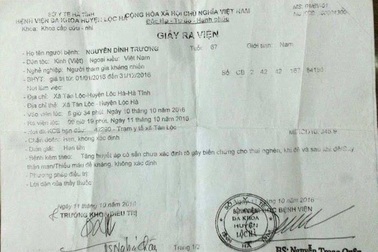 Cụ ông chết, giấy ra viện ghi biến chứng thai nghén