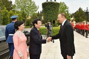 Hình ảnh Chủ tịch nước Trương Tấn Sang thăm Azerbaijan