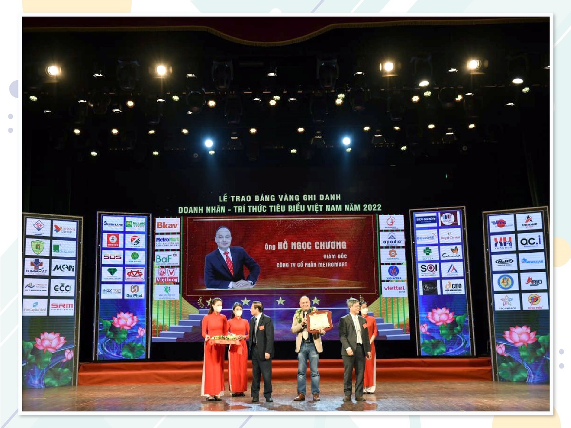 Hồ Ngọc Chương, Founder, CEO MetroMart nhận giải Doanh nhân xuất sắc Đất Việt 2022 - 1 Hồ Ngọc Chương, Founder, CEO MetroMart nhận giải Doanh nhân xuất sắc Đất Việt 2022 - 1