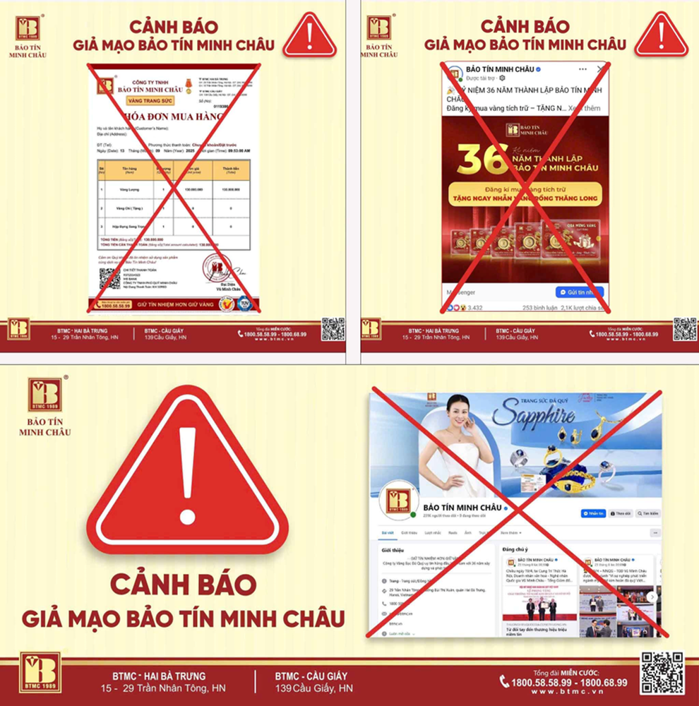 Bảo Tín Minh Châu cảnh báo tình trạng lừa đảo khách hàng qua Facebook tích xanh giả - 1 Bảo Tín Minh Châu cảnh báo tình trạng lừa đảo khách hàng qua Facebook tích xanh giả - 1