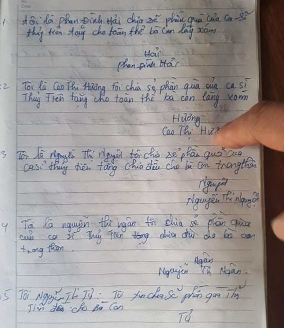 Thực hư việc dân phải nộp lại tiền hỗ trợ của ca sĩ Thủy Tiên cho cán bộ - 3