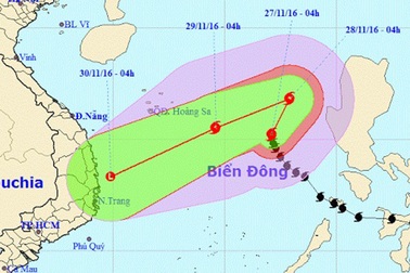Nam Trung Bộ sắp có mưa to, không khí lạnh tăng cường ở Bắc Bộ