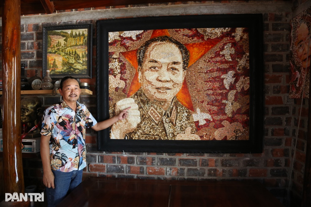 Độc đáo bức tranh Đại tướng Võ Nguyên Giáp được tạo nên từ 1.000 vỏ trứng - 4