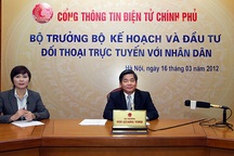 Bộ trưởng Bộ Kế hoạch và Đầu tư đối thoại trực tuyến với nhân dân