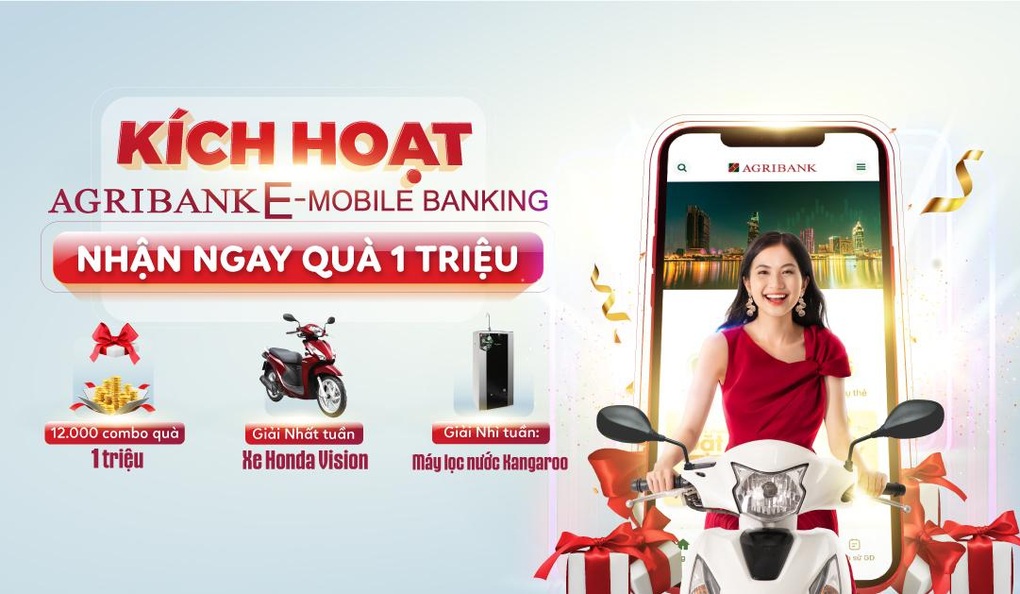 Mở tài khoản Agribank E-Mobile Banking có cơ hội trúng Honda Vision - 1 Mở tài khoản Agribank E-Mobile Banking có cơ hội trúng Honda Vision - 1