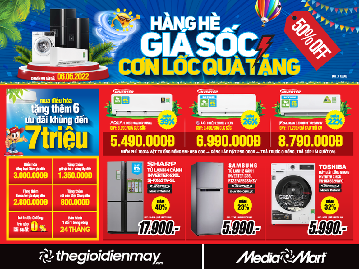 Siêu thị điện máy tung loạt sản phẩm hè với giá ưu đãi - 2 Siêu thị điện máy tung loạt sản phẩm hè với giá ưu đãi - 2
