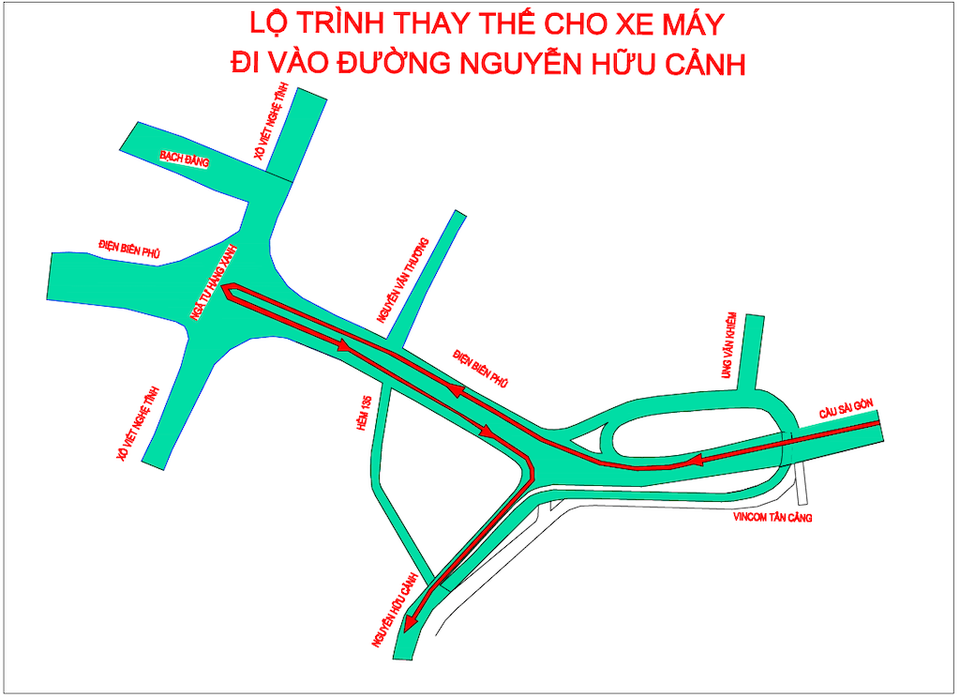 TPHCM: Từ ngày 3/10 cấm lưu thông qua cầu vượt Nguyễn Hữu Cảnh - 3