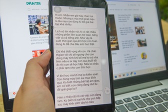 Mẹ hốt hoảng lúc nửa đêm, cho con ngừng học vì dùng AI giải bài tập