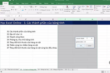Học tin học Excel: Các tính năng nên biết trong bảng tính