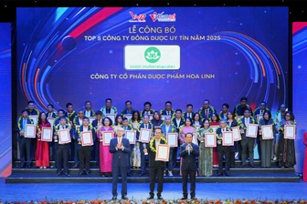 Dược phẩm Hoa Linh tiếp tục được vinh danh "Top 5 công ty đông dược uy tín"