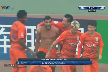 Pelle nâng tỉ số lên 2-1 cho Shandong Luneng