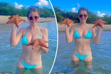 Người mẫu Liz Hurley bị chỉ trích vì một hành động tưởng như vô hại